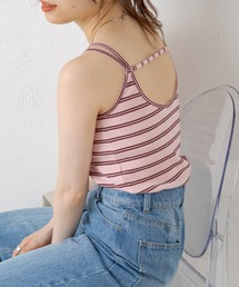 Kastane | 【新色追加】カップ付2ストラップボーダーキャミ(Tシャツ/カットソー)