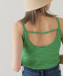 Kastane | 【新色追加】カップ付2ストラップボーダーキャミ(Tシャツ/カットソー)