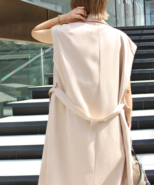 MLI'A(エムリア)の「ノースリロングトレンチジレ(トレンチコート・レディース・ベージュ/アイボリー・M)」の12枚目の写真