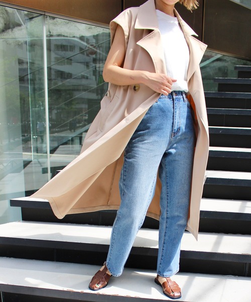 MLI'A(エムリア)の「ノースリロングトレンチジレ(トレンチコート・レディース・ベージュ/アイボリー・M)」の19枚目の写真