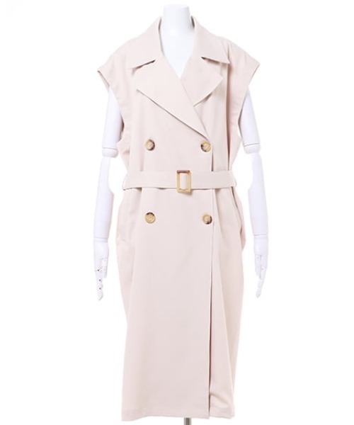 MLI'A(エムリア)の「ノースリロングトレンチジレ(トレンチコート・レディース・ベージュ/アイボリー・M)」の13枚目の写真