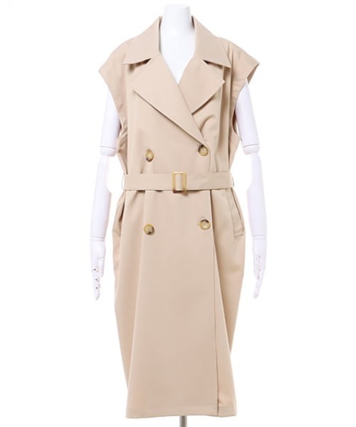 MLI'A(エムリア)の「ノースリロングトレンチジレ(トレンチコート・レディース・ベージュ/アイボリー・M)」の20枚目の写真