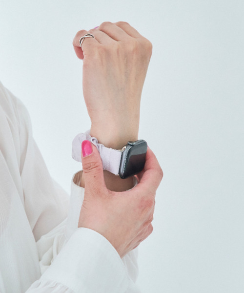 SiNCERE（シンシア）の「Apple Watch Band  / アップルウォッチ バンド シュシュ 無地タイプ  38-41mm（デジタル腕時計・レディース・ライトグレー/ブラック/ベージュ/ライトグリーン/ラベンダー/ライトパープル・40）」の6枚目の写真