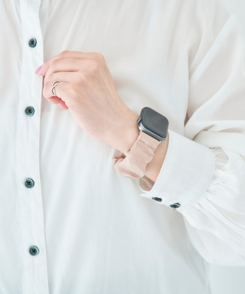 SiNCERE（シンシア）の「Apple Watch Band  / アップルウォッチ バンド シュシュ 無地タイプ  38-41mm（デジタル腕時計・レディース・ライトグレー/ブラック/ベージュ/ライトグリーン/ラベンダー/ライトパープル・40）」の7枚目の写真