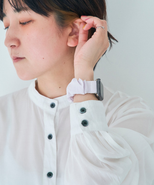 SiNCERE（シンシア）の「Apple Watch Band  / アップルウォッチ バンド シュシュ 無地タイプ  38-41mm（デジタル腕時計・レディース・ライトグレー/ブラック/ベージュ/ライトグリーン/ラベンダー/ライトパープル・40）」の10枚目の写真