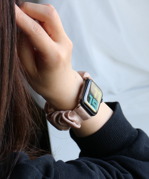 SiNCERE（シンシア）の「Apple Watch Band  / アップルウォッチ バンド シュシュ 無地タイプ  38-41mm（デジタル腕時計・レディース・ライトグレー/ブラック/ベージュ/ライトグリーン/ラベンダー/ライトパープル・40）」の8枚目の写真