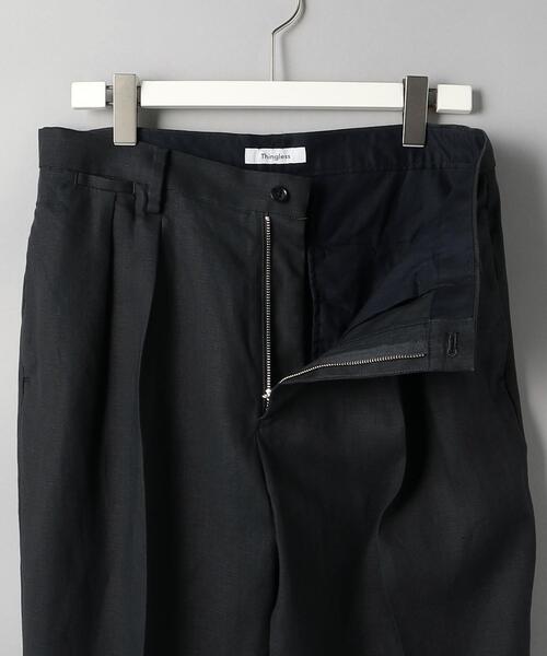 Thingless(シングレス)の「<Thingless> WIDE 2PLEAT PANTS/パンツ(スラックス・メンズ・ネイビー・S/M/L)」の12枚目の写真