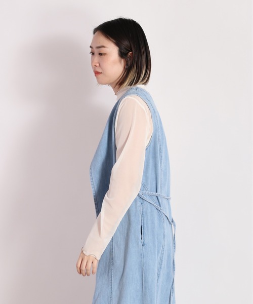 cepo（セポ）の「シアーメッシュトリムインナー（Tシャツ/カットソー・レディース・オフホワイト/ライム/オレンジ・M）」の6枚目の写真