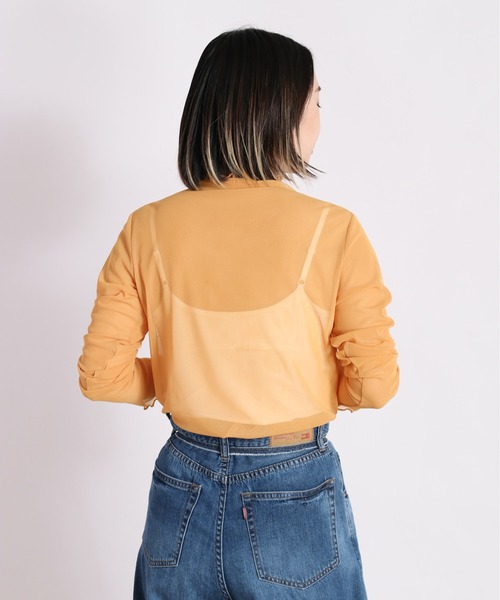 cepo（セポ）の「シアーメッシュトリムインナー（Tシャツ/カットソー・レディース・オフホワイト/ライム/オレンジ・M）」の12枚目の写真