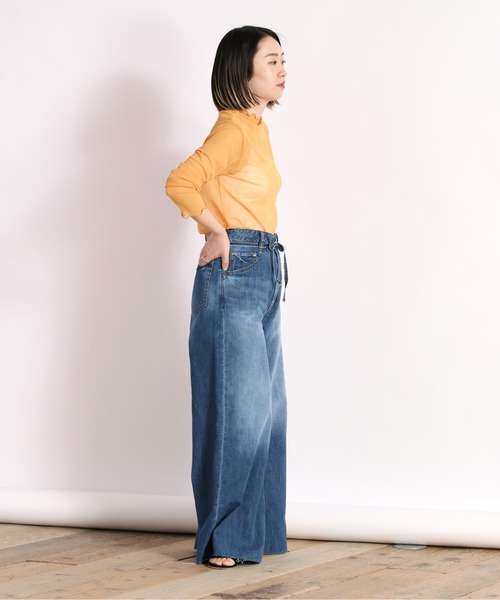 cepo（セポ）の「シアーメッシュトリムインナー（Tシャツ/カットソー・レディース・オフホワイト/ライム/オレンジ・M）」の18枚目の写真