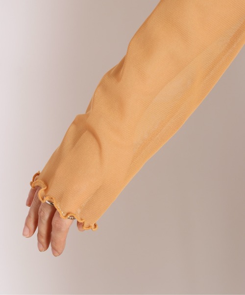 cepo（セポ）の「シアーメッシュトリムインナー（Tシャツ/カットソー・レディース・オフホワイト/ライム/オレンジ・M）」の10枚目の写真