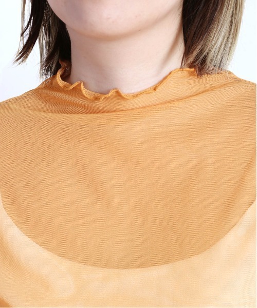 cepo（セポ）の「シアーメッシュトリムインナー（Tシャツ/カットソー・レディース・オフホワイト/ライム/オレンジ・M）」の16枚目の写真