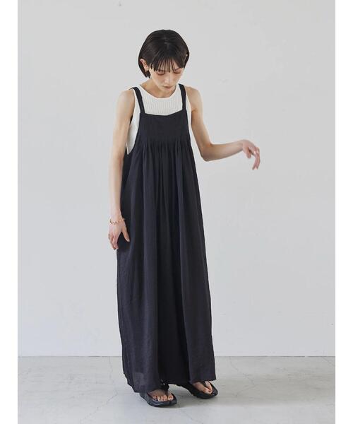 rem closet(レムクローゼット)の「シアープリーツフレアオールインワン(つなぎ/オールインワン・レディース・ブラック/ミント・FREE)」の22枚目の写真