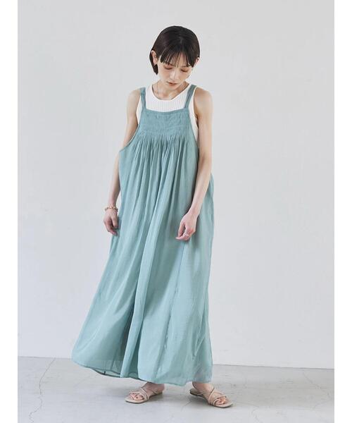 rem closet(レムクローゼット)の「シアープリーツフレアオールインワン(つなぎ/オールインワン・レディース・ブラック/ミント・FREE)」の12枚目の写真