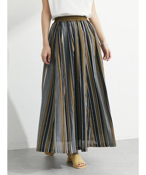 ELENCARE DUE（エレンカーレデュエ）の「・ELENCARE DUE マルチストライプスカート（スカート・レディース・パープル/ブラウン/レッド/グリーン・FREE）」の6枚目の写真