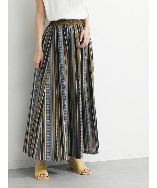 ELENCARE DUE（エレンカーレデュエ）の「・ELENCARE DUE マルチストライプスカート（スカート・レディース・パープル/ブラウン/レッド/グリーン・FREE）」の12枚目の写真