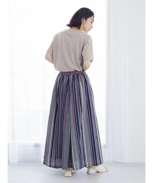 ELENCARE DUE（エレンカーレデュエ）の「・ELENCARE DUE マルチストライプスカート（スカート・レディース・パープル/ブラウン/レッド/グリーン・FREE）」の18枚目の写真