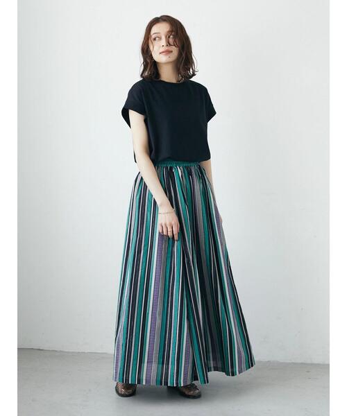 ELENCARE DUE（エレンカーレデュエ）の「・ELENCARE DUE マルチストライプスカート（スカート・レディース・パープル/ブラウン/レッド/グリーン・FREE）」の20枚目の写真