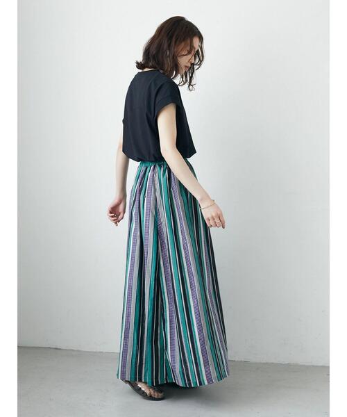 ELENCARE DUE（エレンカーレデュエ）の「・ELENCARE DUE マルチストライプスカート（スカート・レディース・パープル/ブラウン/レッド/グリーン・FREE）」の21枚目の写真