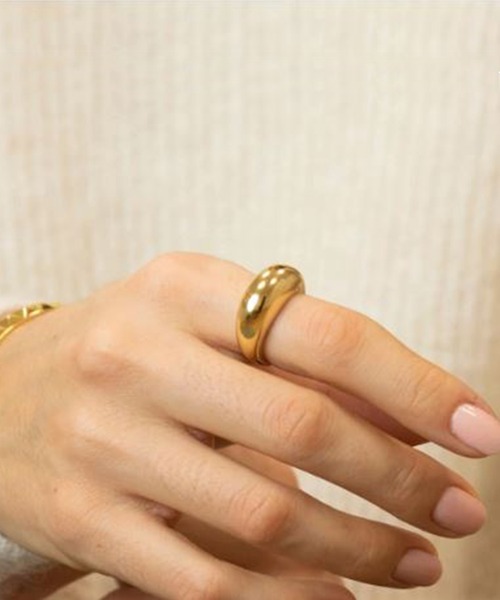 LUGG NAGG(ラグナグ)の「ステンレス製リング(リング・レディース・ゴールド/B/D/C/E/A/H/F/I/G/J・#11/FREE/#14/#13)」の4枚目の写真