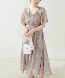 natural couture | 再予約/フレアスリーブお上品ワンピース(ワンピース)