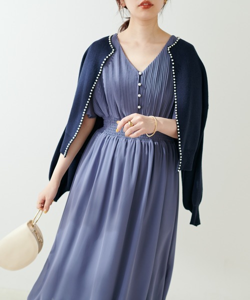 natural couture（ナチュラルクチュール）の「フレアスリーブお上品ワンピース（ワンピース・レディース・その他1/チェック/ブルー/ブラウン/ミント/ベージュ/ネイビー・FREE）」の6枚目の写真