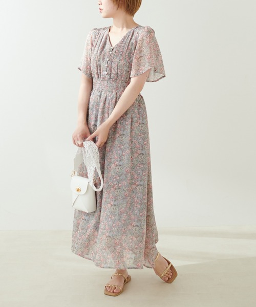 natural couture（ナチュラルクチュール）の「フレアスリーブお上品ワンピース（ワンピース・レディース・その他1/チェック/ブルー/ブラウン/ミント/ベージュ/ネイビー・FREE）」の12枚目の写真