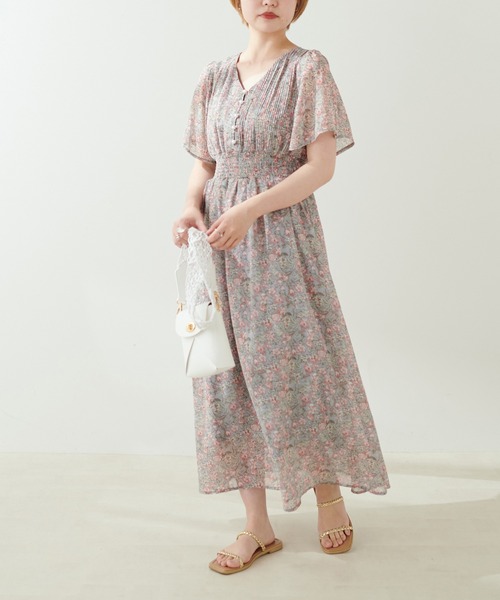 natural couture（ナチュラルクチュール）の「フレアスリーブお上品ワンピース（ワンピース・レディース・その他1/チェック/ブルー/ブラウン/ミント/ベージュ/ネイビー・FREE）」の20枚目の写真