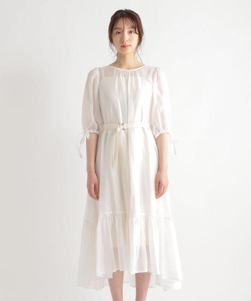 Andemiu(アンデミュウ)の「【中野綾香さんコラボ】ふわっとHUGワンピース297160(ワンピース・レディース・ホワイト/ブラック/ピンク・FREE)」の4枚目の写真