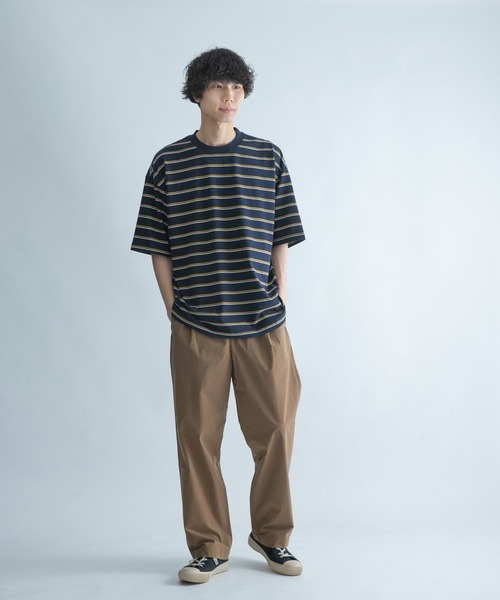 FORK&SPOON（フォークアンドスプーン）の「FORK&SPOON　ランダムボーダーショートスリーブTシャツ（Tシャツ/カットソー・メンズ・グリーン系その他/ベージュ系その他・5/4）」の7枚目の写真