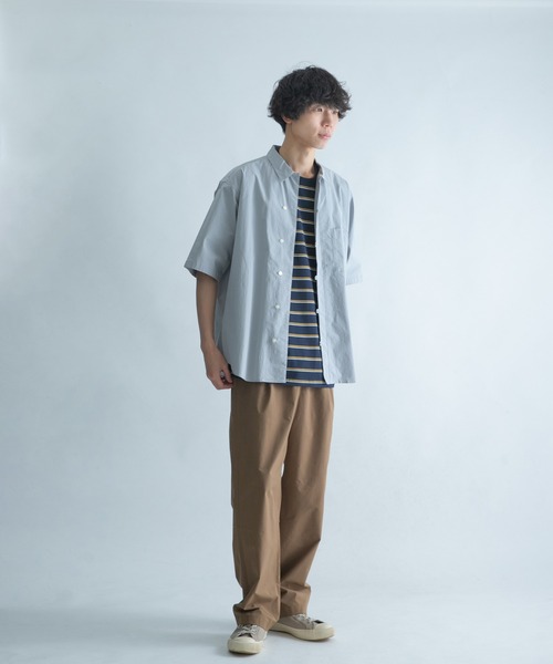 FORK&SPOON（フォークアンドスプーン）の「FORK&SPOON　ランダムボーダーショートスリーブTシャツ（Tシャツ/カットソー・メンズ・グリーン系その他/ベージュ系その他・5/4）」の9枚目の写真