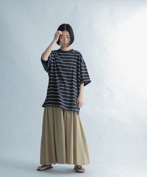 FORK&SPOON（フォークアンドスプーン）の「FORK&SPOON　ランダムボーダーショートスリーブTシャツ（Tシャツ/カットソー・メンズ・グリーン系その他/ベージュ系その他・5/4）」の13枚目の写真