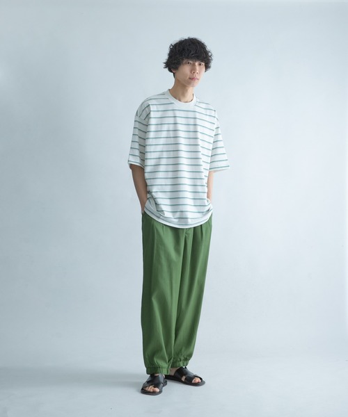 FORK&SPOON（フォークアンドスプーン）の「FORK&SPOON　ランダムボーダーショートスリーブTシャツ（Tシャツ/カットソー・メンズ・グリーン系その他/ベージュ系その他・5/4）」の18枚目の写真