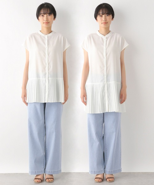 LEPSIM（レプシィム）の「スソプリーツフレンチスリーブブラウス　287694（シャツ/ブラウス・レディース・グレー/オフホワイト/イエロー・FREE/TALL）」の4枚目の写真