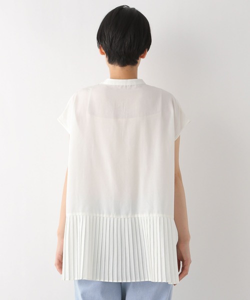 LEPSIM（レプシィム）の「スソプリーツフレンチスリーブブラウス