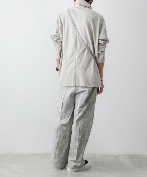 ATTACHMENT（アタッチメント）の「コールドダイ コットン・リネンツイル ２タックワイドトラウザーズ / PIGMENT DYE CO/LI TWILL TWO PLEATS WIDE TROUSERS（スラックス・メンズ・ブルー系その他/ベージュ系その他・1/2/3）」の12枚目の写真