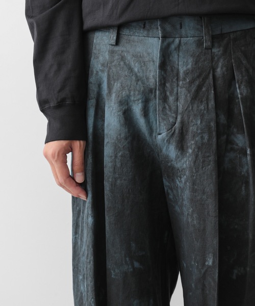 ATTACHMENT（アタッチメント）の「コールドダイ コットン・リネンツイル ２タックワイドトラウザーズ / PIGMENT DYE CO/LI TWILL TWO PLEATS WIDE TROUSERS（スラックス・メンズ・ブルー系その他/ベージュ系その他・1/2/3）」の17枚目の写真