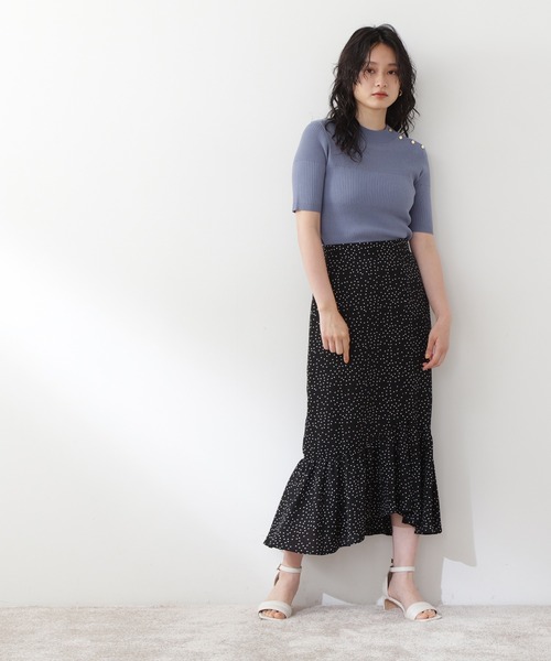 N.(N. Natural Beauty Basic)(エヌエヌナチュラルビューティーベーシック)の「【S Size Line】◆ドットプリントマーメイドスカート(スカート・レディース・ホワイト系その他/ブラック系その他・SMALL/MEDIUM)」の13枚目の写真