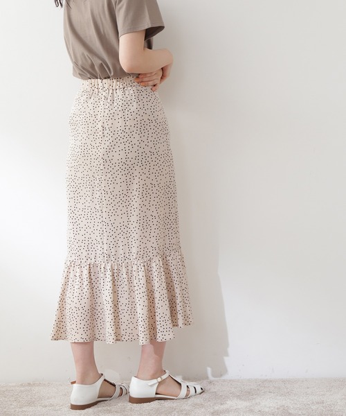 N.(N. Natural Beauty Basic)(エヌエヌナチュラルビューティーベーシック)の「【S Size Line】◆ドットプリントマーメイドスカート(スカート・レディース・ホワイト系その他/ブラック系その他・SMALL/MEDIUM)」の3枚目の写真