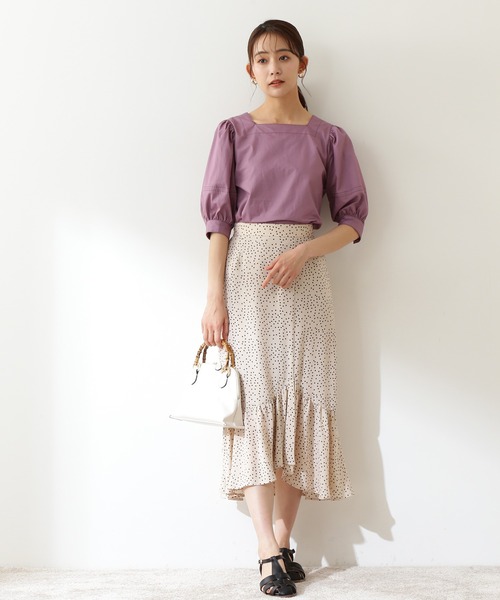 N.(N. Natural Beauty Basic)(エヌエヌナチュラルビューティーベーシック)の「【S Size Line】◆ドットプリントマーメイドスカート(スカート・レディース・ホワイト系その他/ブラック系その他・SMALL/MEDIUM)」の14枚目の写真