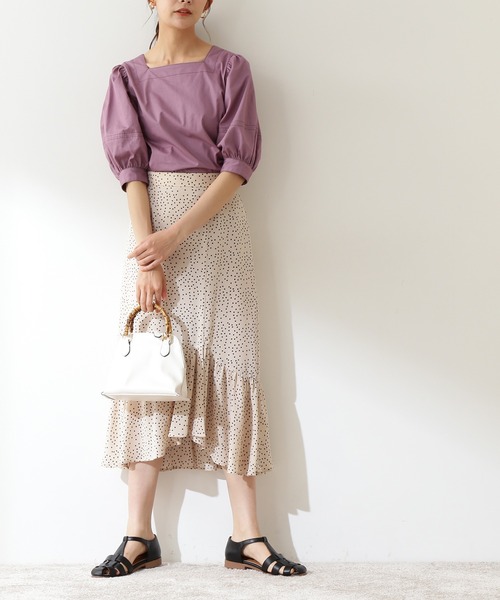 N.(N. Natural Beauty Basic)(エヌエヌナチュラルビューティーベーシック)の「【S Size Line】◆ドットプリントマーメイドスカート(スカート・レディース・ホワイト系その他/ブラック系その他・SMALL/MEDIUM)」の17枚目の写真