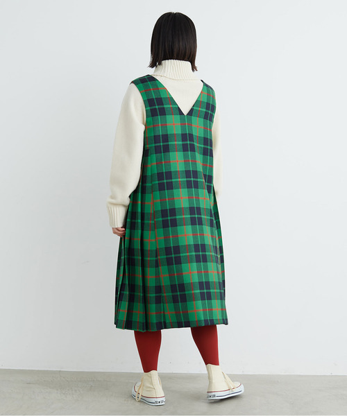 CHILD WOMAN（チャイルドウーマン）の「タータンチェックサイドプリーツジャンパースカート（ジャンパースカート・レディース・イエロー/レッド/グリーン・FREE）」の8枚目の写真