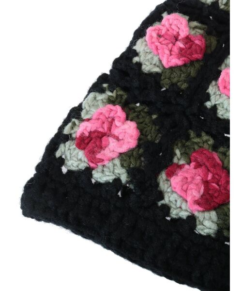 merry jenny(メリージェニー)の「gardenクロシェニットワッチ(ニットキャップ/ビーニー・レディース・オフホワイト/ブラック・FREE)」の22枚目の写真