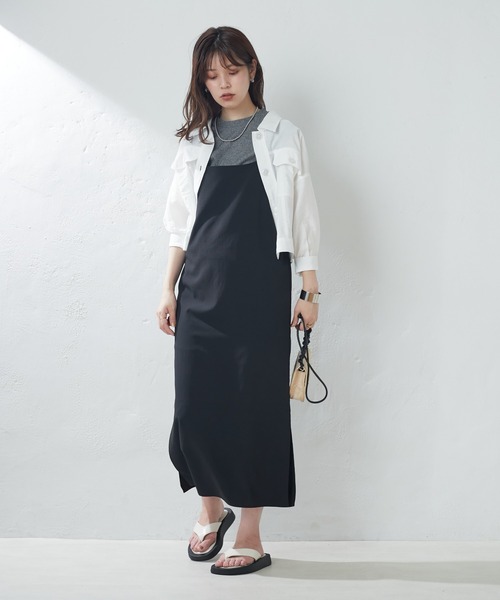 natural couture（ナチュラルクチュール）の「ほんのりシアーショートシャツブルゾン（ブルゾン・レディース・オフホワイト/サックスブルー/イエロー・FREE）」の11枚目の写真