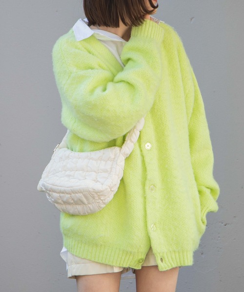 WEGO(ウィゴー)の「WEGO/モヘアライクBIGカーディガン(カーディガン/ボレロ・メンズ・ブルー/グリーン/ライトベージュ/ブラック/ダークオレンジ/アイボリー/パープル/サックスブルー/ライム・MEDIUM/LARGE)」の5枚目の写真