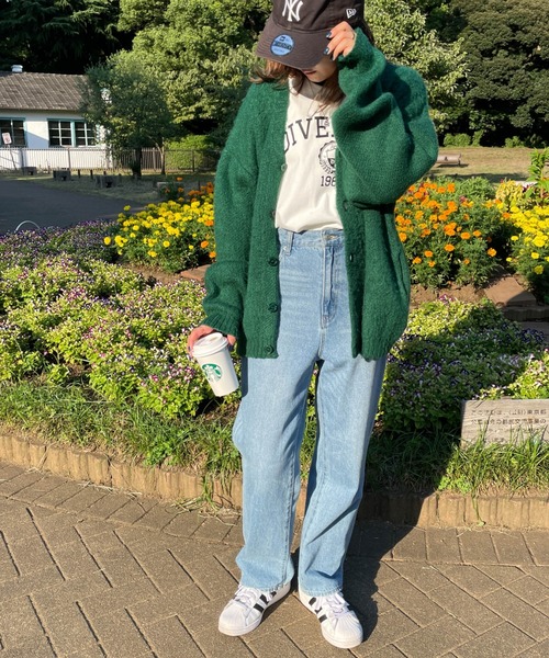 WEGO(ウィゴー)の「WEGO/モヘアライクBIGカーディガン(カーディガン/ボレロ・メンズ・ブルー/グリーン/ライトベージュ/ブラック/ダークオレンジ/アイボリー/パープル/サックスブルー/ライム・MEDIUM/LARGE)」の20枚目の写真