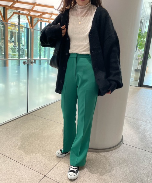 WEGO(ウィゴー)の「WEGO/モヘアライクBIGカーディガン(カーディガン/ボレロ・メンズ・ブルー/グリーン/ライトベージュ/ブラック/ダークオレンジ/アイボリー/パープル/サックスブルー/ライム・MEDIUM/LARGE)」の14枚目の写真