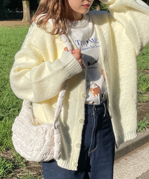 WEGO(ウィゴー)の「WEGO/モヘアライクBIGカーディガン(カーディガン/ボレロ・メンズ・ブルー/グリーン/ライトベージュ/ブラック/ダークオレンジ/アイボリー/パープル/サックスブルー/ライム・MEDIUM/LARGE)」の13枚目の写真