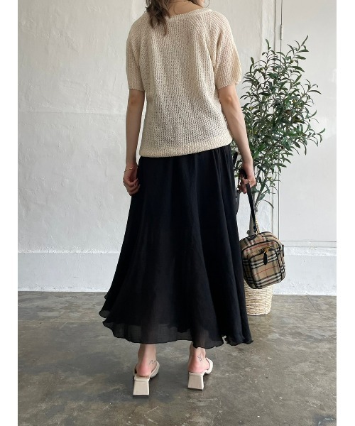 メッシュ編み Vネック 長袖 ニット トップス 透かし編みニット UVケア ニットトップス 長袖トップス vネック
