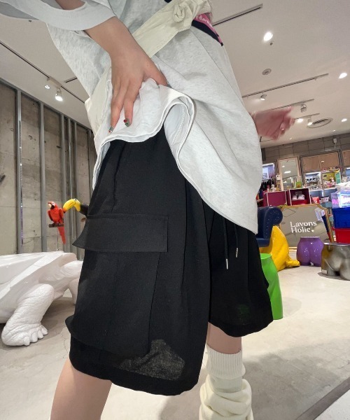 XU（エックスユー）の「【XU/エックスユー】pocket half pants/ポケット ハーフ パンツ シャカシャカ シンプル ストリート パンツ（その他パンツ・メンズ・ブラック/グレー・ONE SIZE）」の19枚目の写真